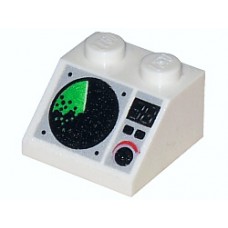 Part 3039px5 White Slope 45 2 x 2 with Radar Screen Pattern 